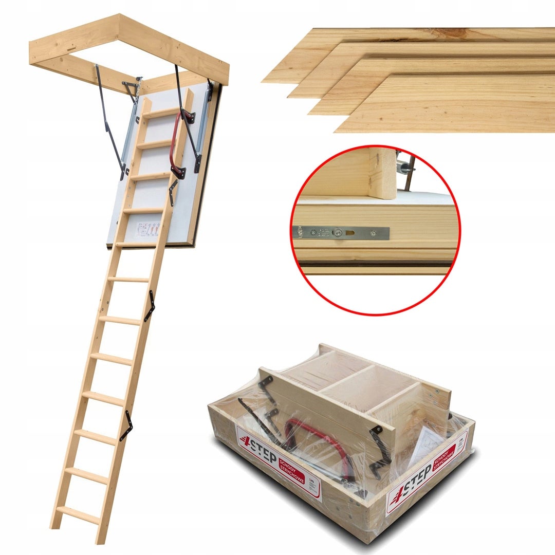 Schody strychowe 4STEP Extreme 90x60 0,55 W/m2K + listwy zestaw