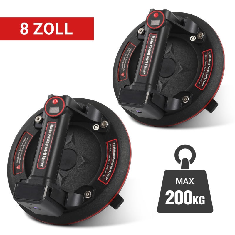 2x Elektryczna Przyssawka 200 mm samozasysająca do transportu marmuru, szkła, materiałów, laminatów Elektryczna Przyssawka Podnośnikowa