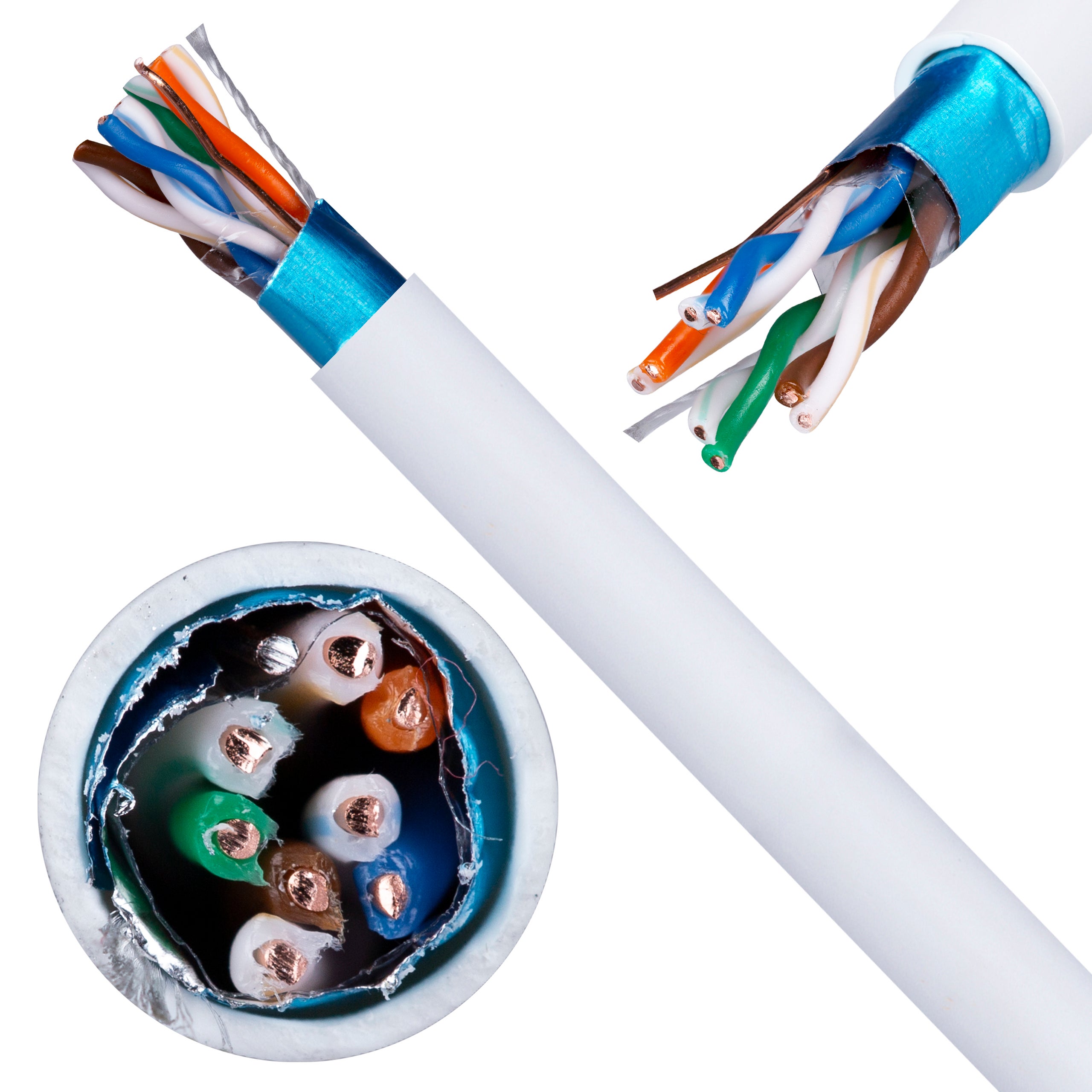 Kabel sieciowy F/UTP kat.5e skrętka 4x2x0,47mm wewnętrzny Eca PVC szary DOMNET 305m