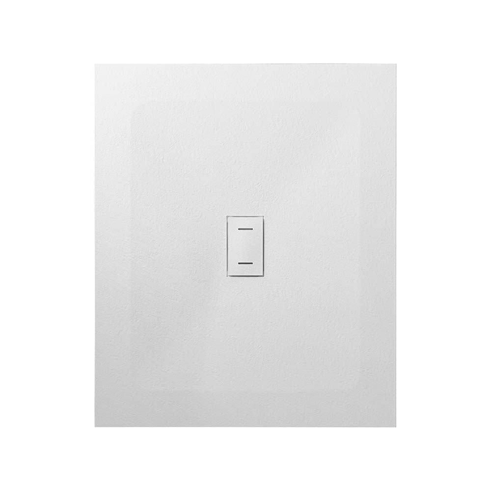 Brodzik z włókna szklanego SMC o efekcie kamienia, wysokość 2,6 cm, z syfonem w zestawie, 100-120 Biały