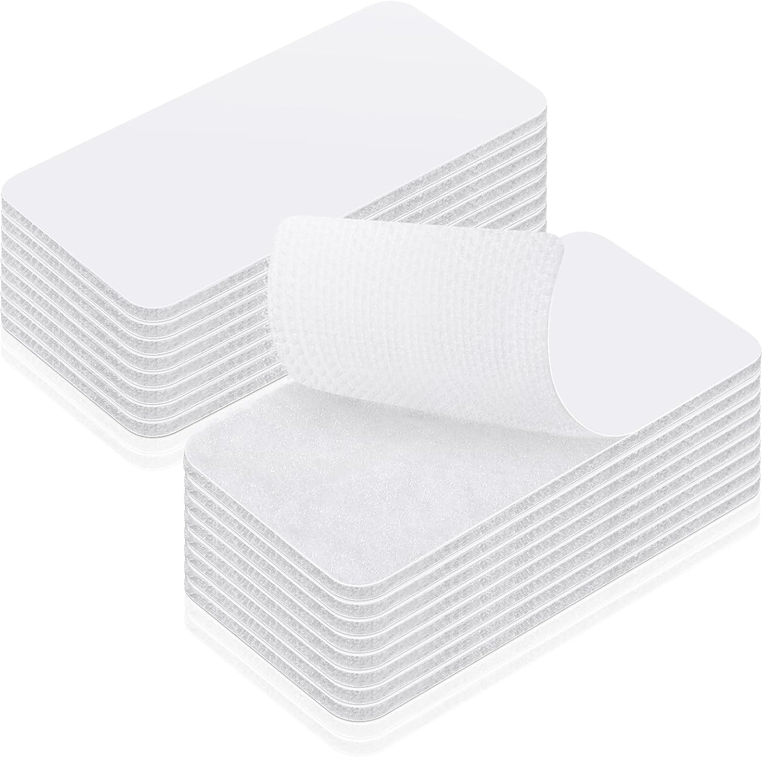 Biała taśma dwustronna, 50 mm x 100 mm, z oznaczeniami rys, 16 super mocnych pasków samoprzylepnych, taśma samoprzylepna, idealna do d