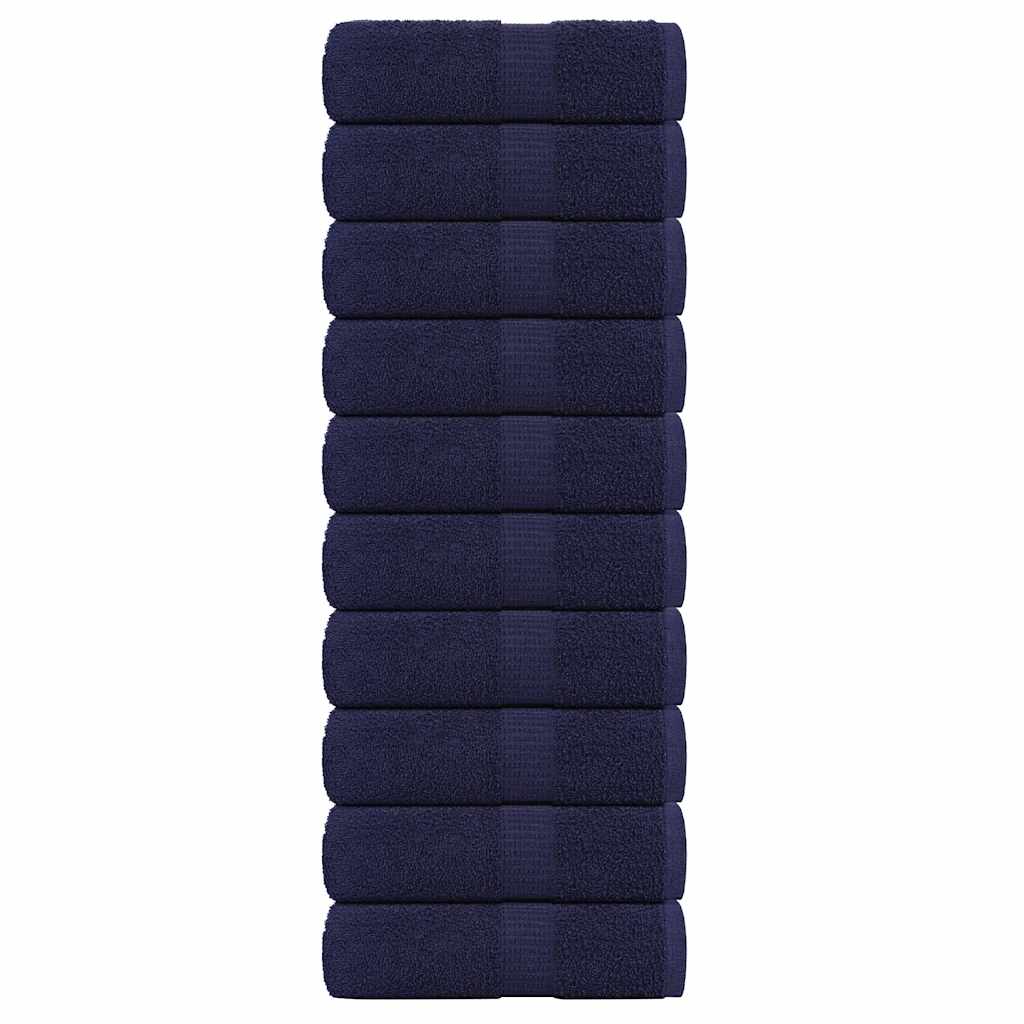 Serviettes de visage 10 pcs bleu marine 30x30 cm 100% coton CFW996894 - 2