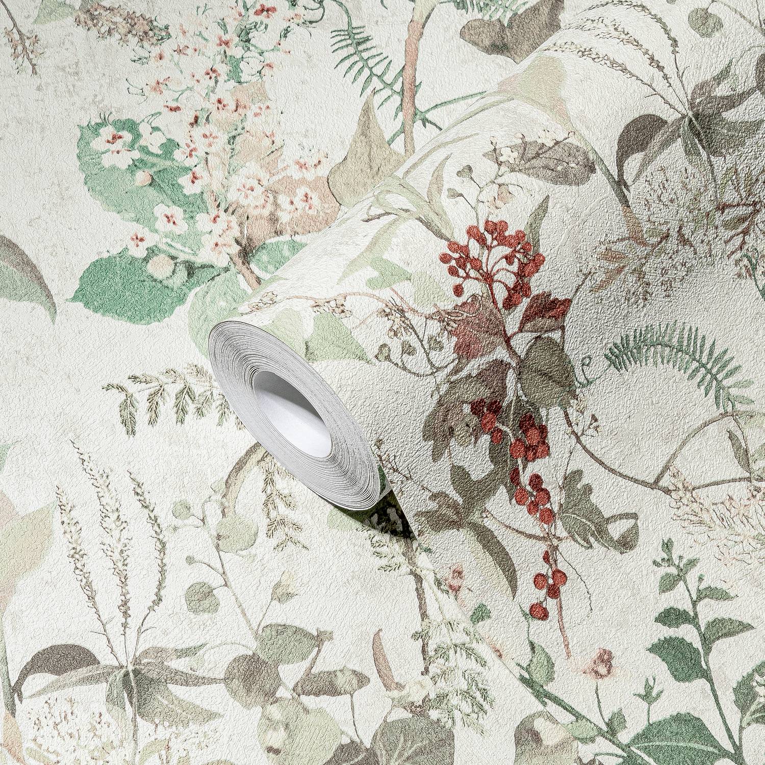 Papel pintado flores silvestres estilo casa de campo Papel pintado rústico para salón y dormitorio, 10,05 x 0,53 m - 8
