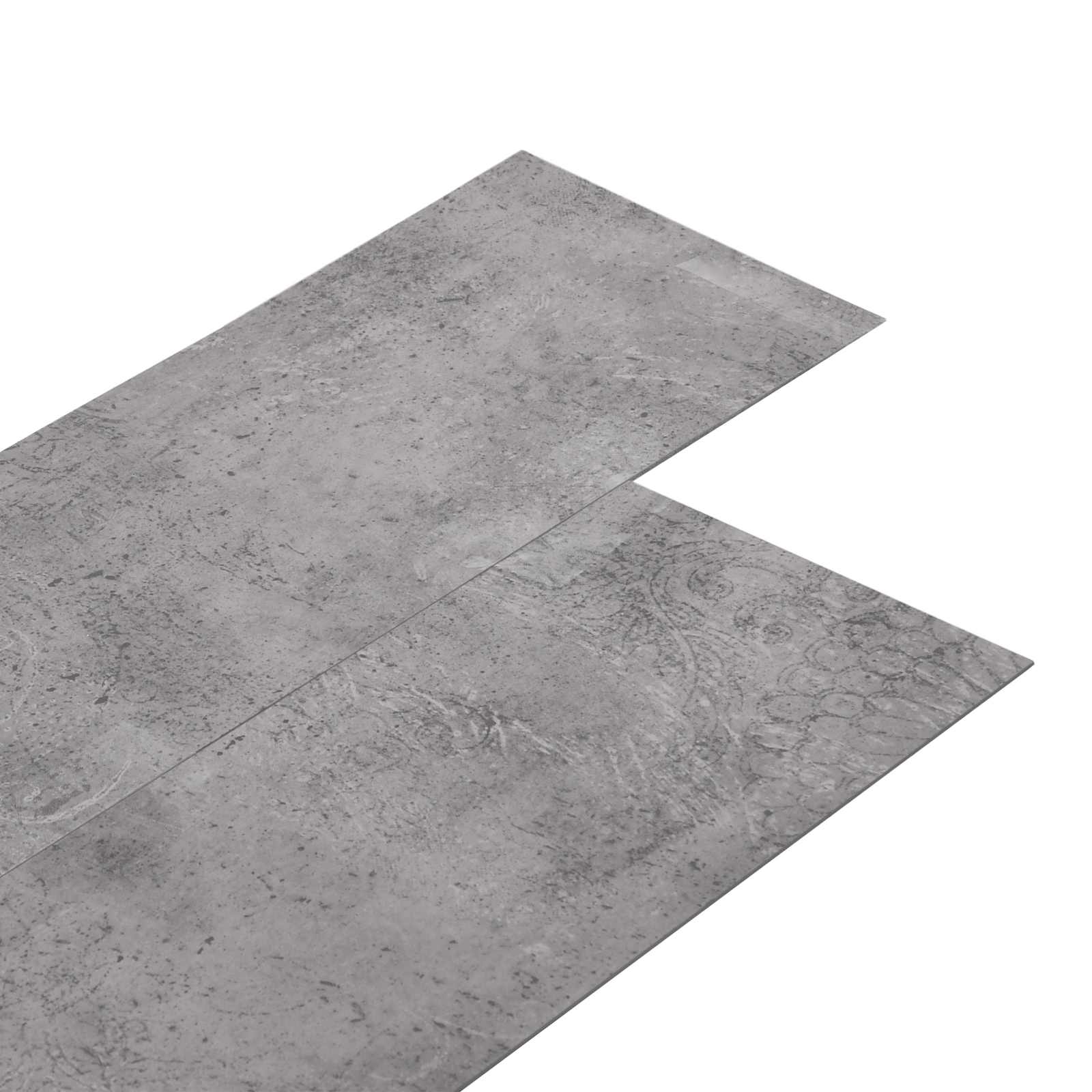 Lama de suelo autoadhesiva 32 pcs cemento marrón 4,46 m² pvc