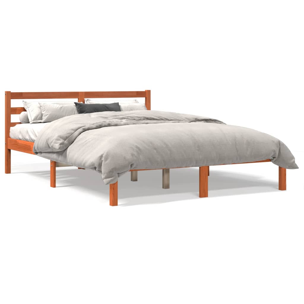 Łóżko Drewniane Rama Łóżka Sofa Brązowe Do Sypialni Pokoju 120x190 cm