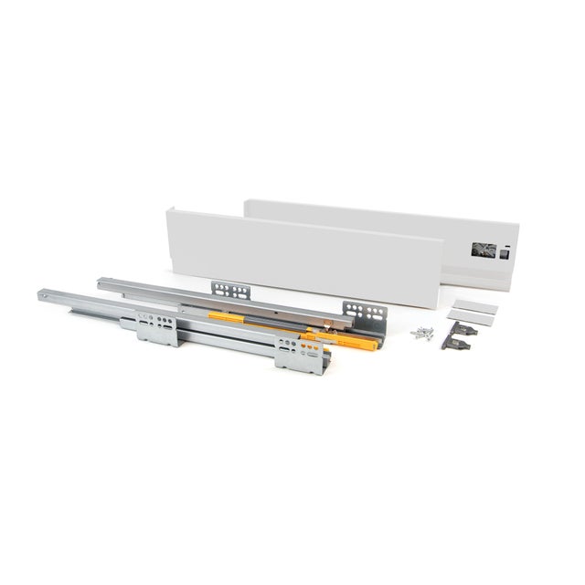 Emuca Szuflada zewnętrzna Concept 30 kg, wysokość 138 mm, głębokość 400 mm, Stal, Malowany na biało