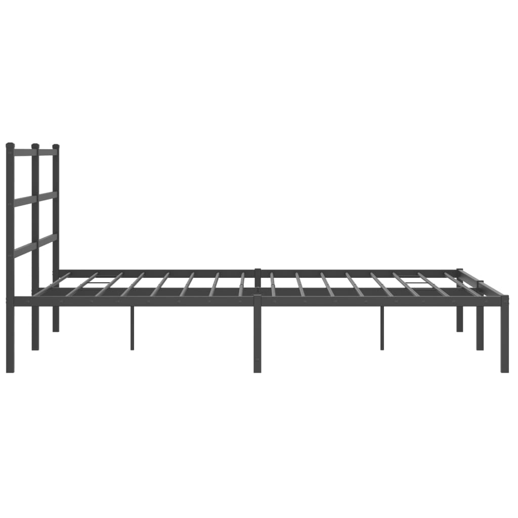 Estructura cama sin colchón con cabecero metal negro 160x200 cm vidaXL - 6