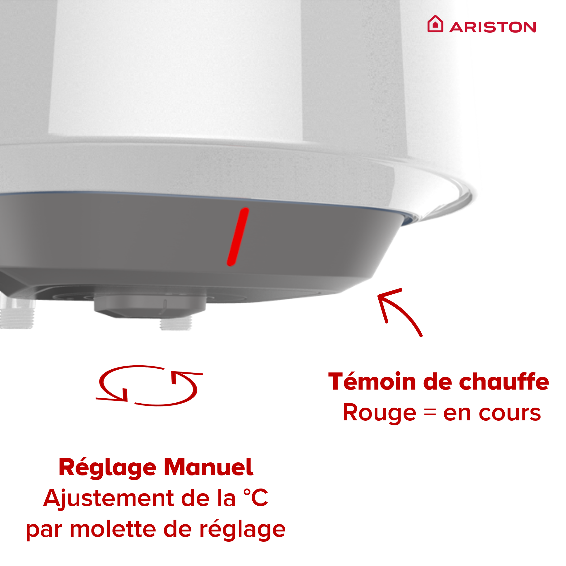 Chauffe Eau Electrique Mural Vertical Blindé PRO1 R 50 Litres - ARISTON - 3201917 - 3