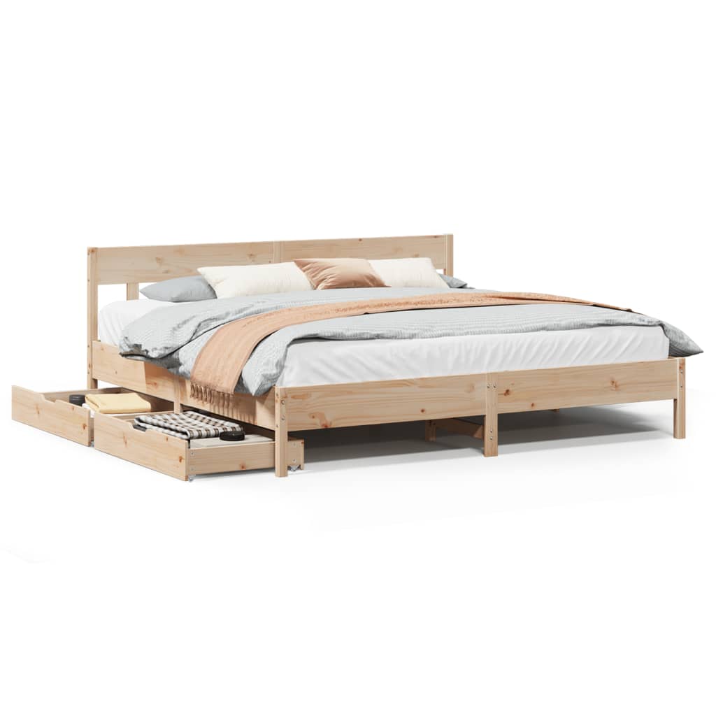 Lit Double Lit Adulte Cadre De Lit Sans Matelas X Cm Bois