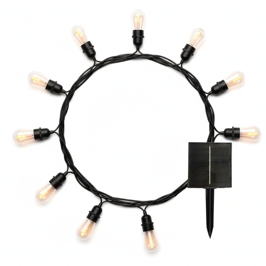Lampki solarne FLAME 10 LED płomień 8M