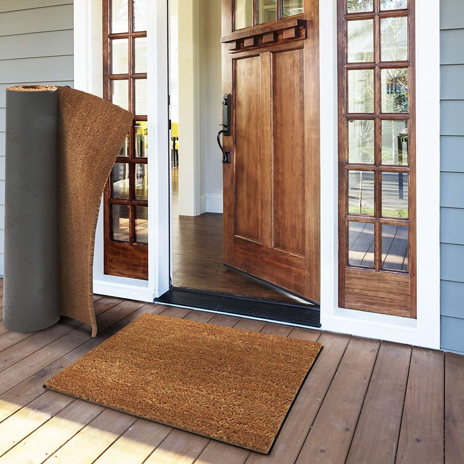 Zerbino Cocco Naturale Su Misura Al Metro Altezza 100 cm Antiscivolo Ingresso 100 % Made In Italy - 2