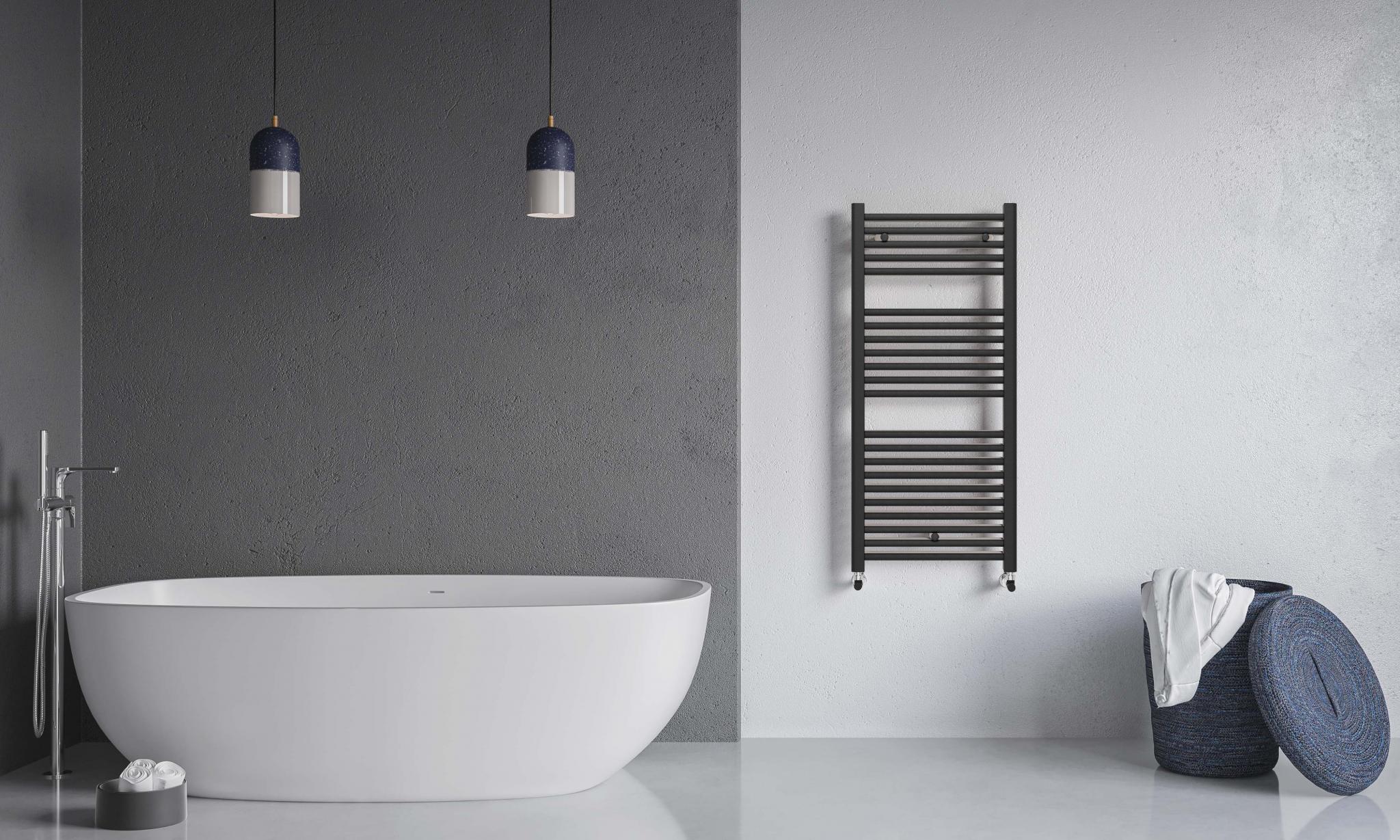 Fácula - Radiador Toalheiro DE ÁGUA Ocean Branco 803x500mm | (NO Elétrico) | 3 suportes + purgador | Conexões 3x1/2” - 4