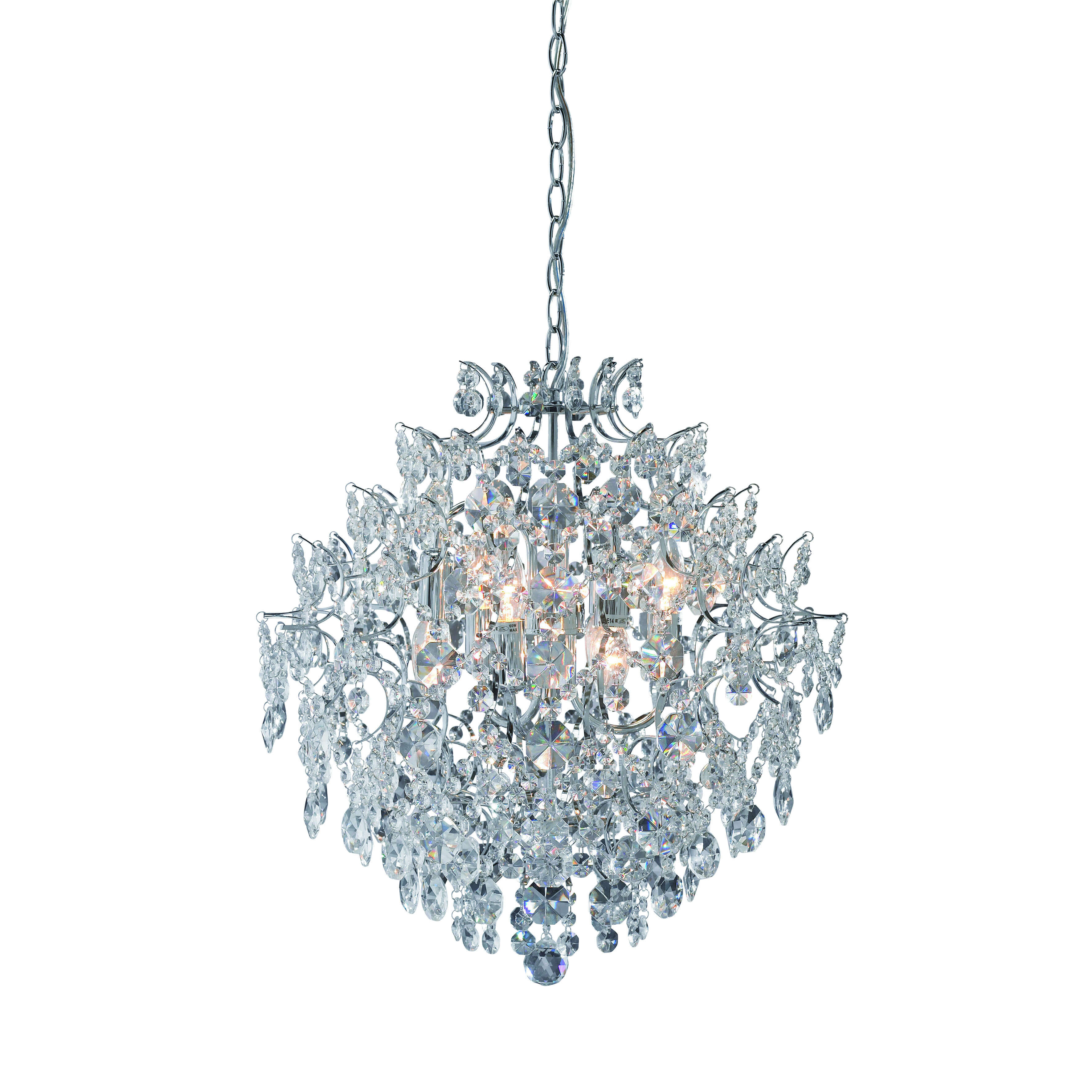 Lustre en cristal ROSENDAL chromé 6 ampoules - 2
