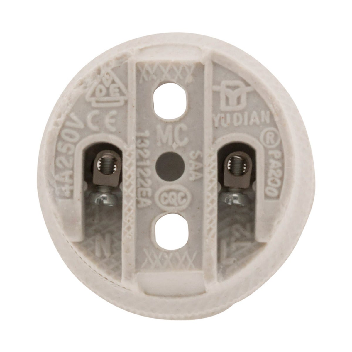 Douille E27 porcelaine à vis - Blanc - Zenitech - 6