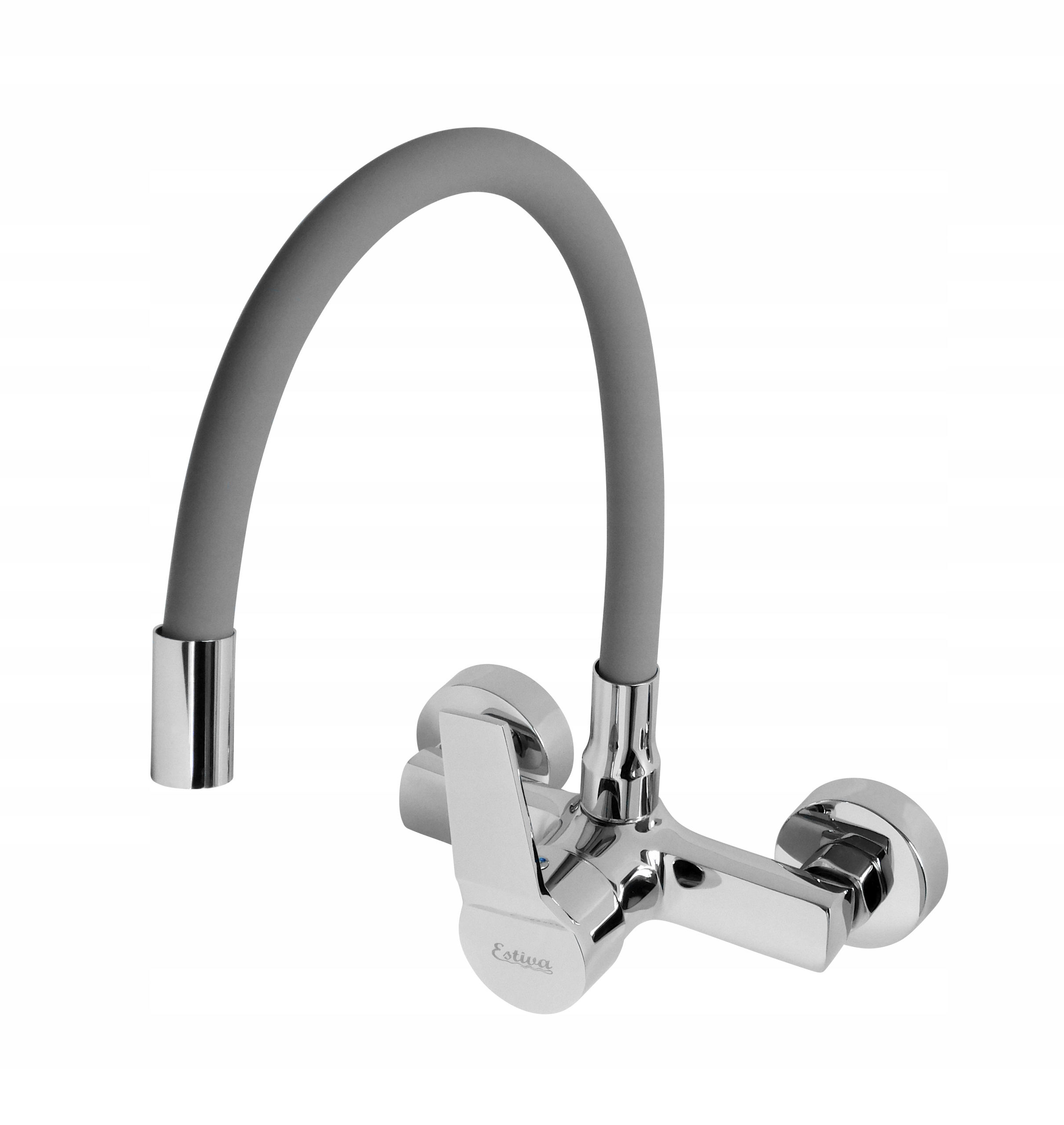 Bateria kuchenna ścienna Estiva AKSA Gray szara wylewka elastyczna