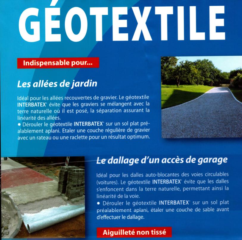Feutre Géotextile 600g/m² - Largeur 1 Mètre - Vendu Au Mètre