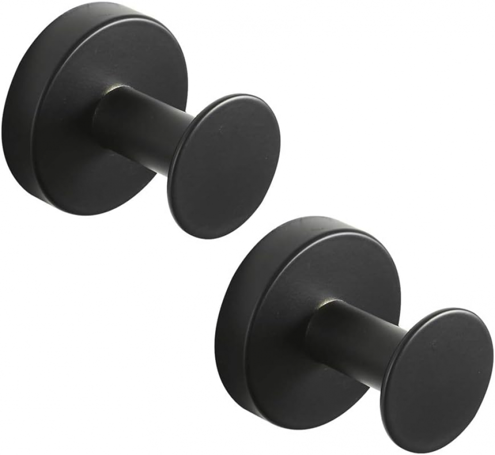 okrągłe wieszaki na ręczniki ze stali nierdzewnej w kolorze czarnym ścienne wieszaki szlafroki lakierowane czarno wieszak ręczniki nowoczesnym stylu