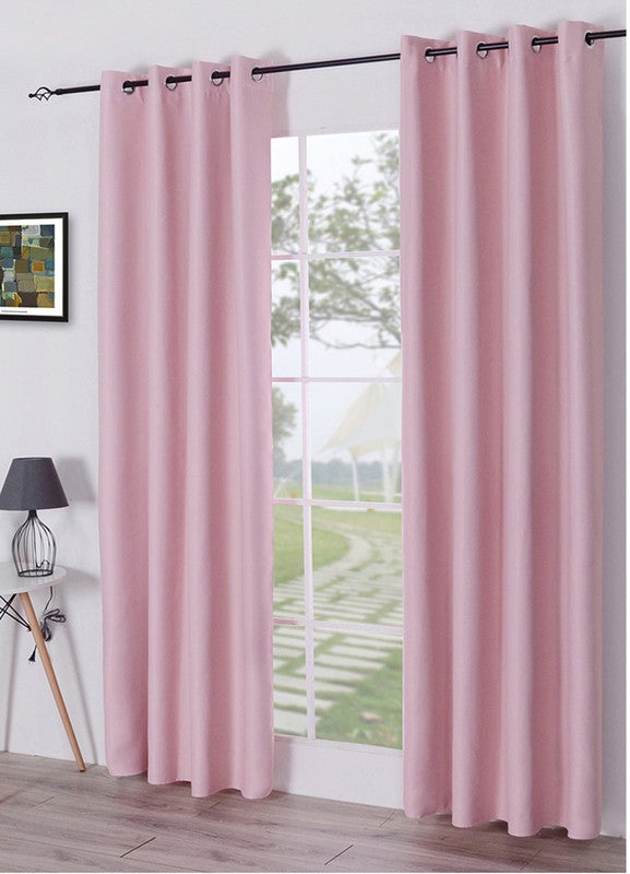 Cortina opaca de tela de alta precisión con efecto térmico rosa 140*260cm-individual