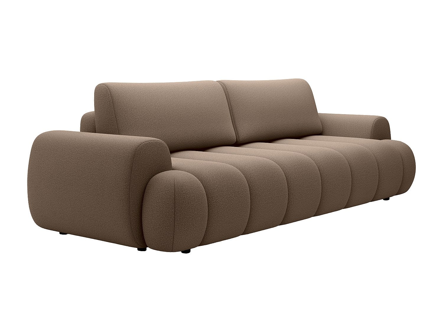 Canapé 4 places convertible en tissu taupe FRIDORA - 3