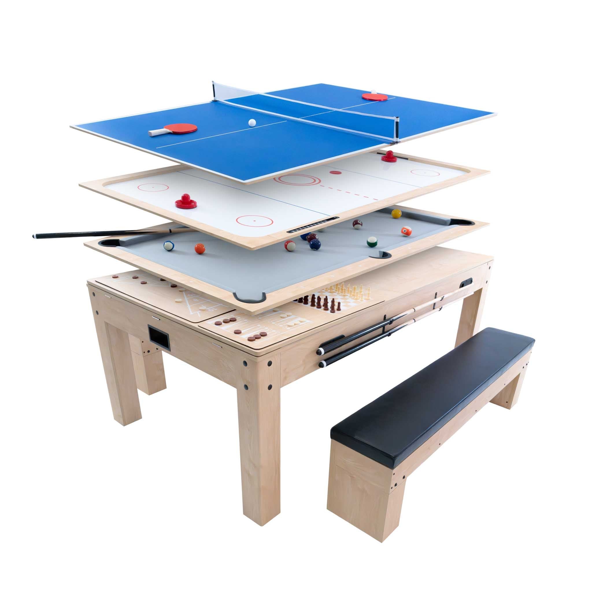 Mesa De Juegos 6 En 1 De GOPLUS | Baloncesto, Billar, Ping Pong, Hockey, Shuffleboard Y Bolos | Para Familia