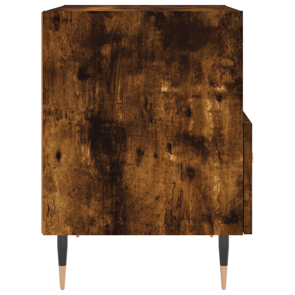 Maison Exclusive - Table de chevet chêne fumé 40x35x47,5 cm bois d’ingénierie - 5