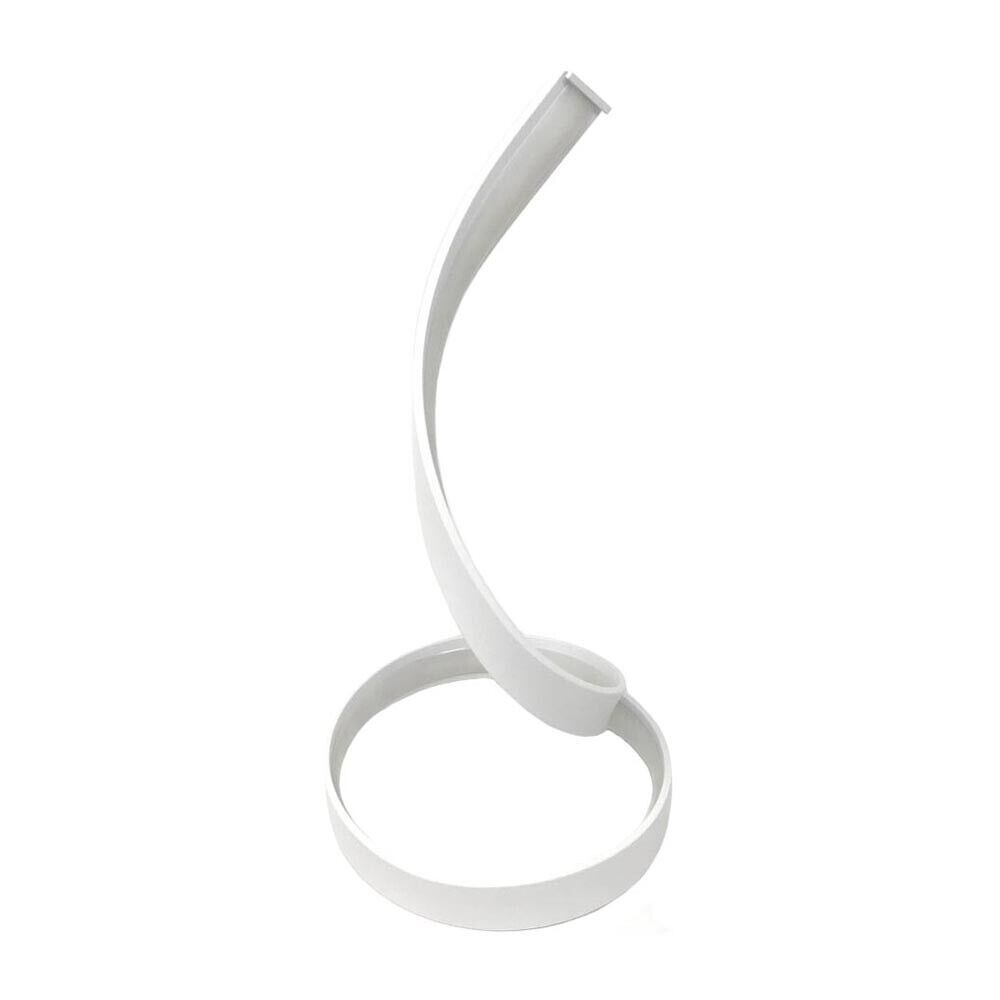 Lampada moderna curva stilizzata luce da tavolo scrivania illuminazione ufficio LED 12W lume moderno comodino 230V 3000K CALDO - 7