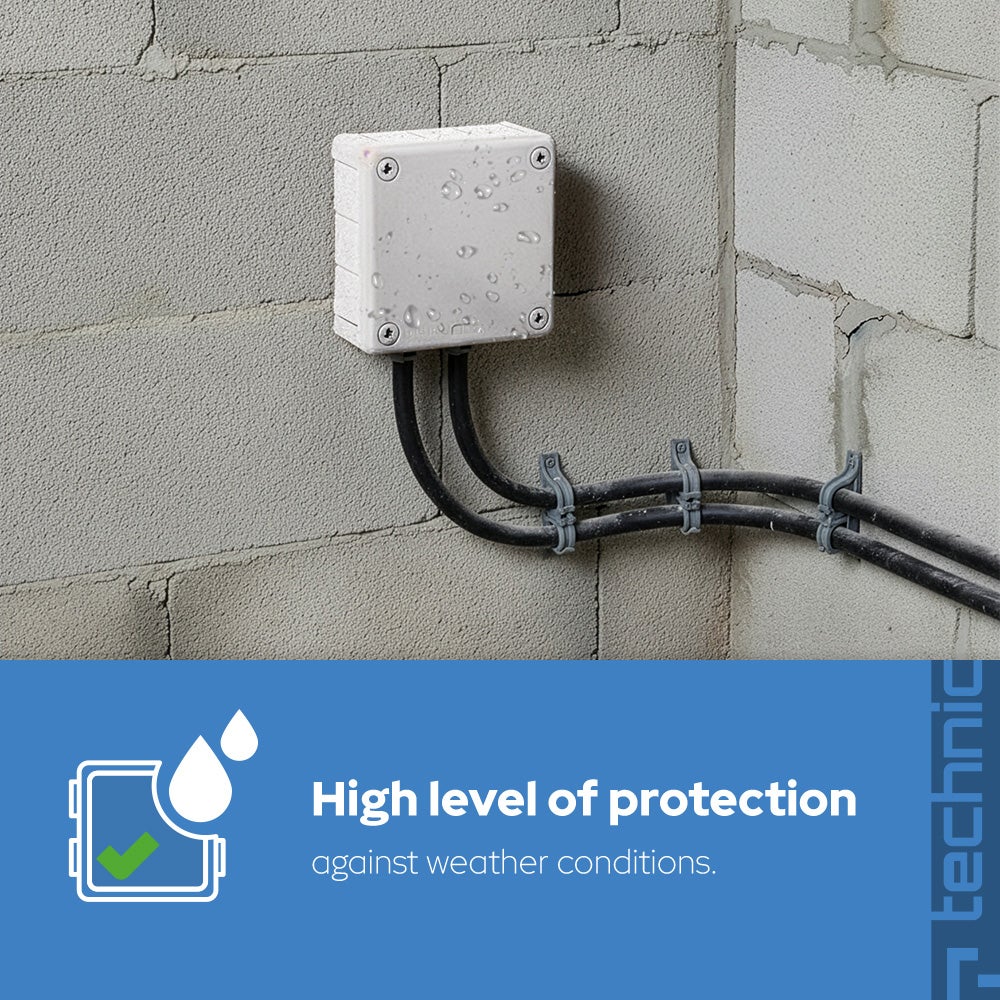 Boîte dérivation étanche en saillie IP55 98x98x42mm 12 entrées vis blanc EDO 10 pièces - 7