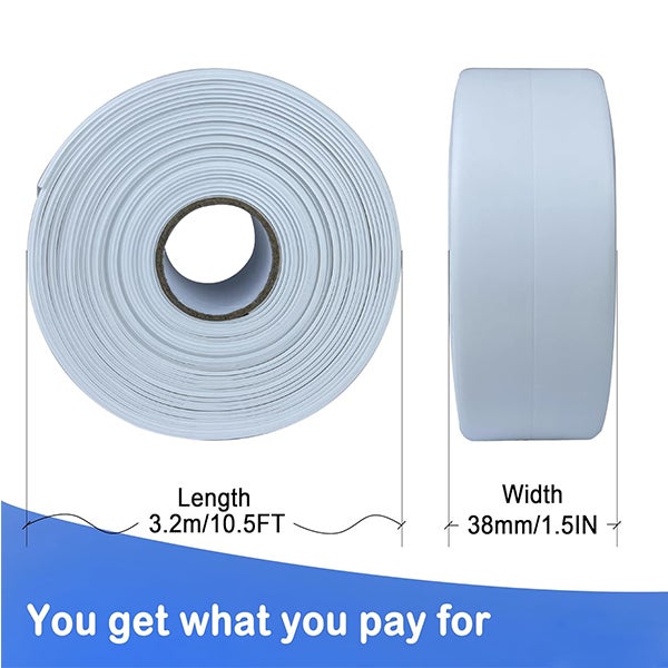 Autocollant de joint de bord d'évier de cuisine de 3,8 cm x 320 cm pour protéger les bords du sol et du mur - 2
