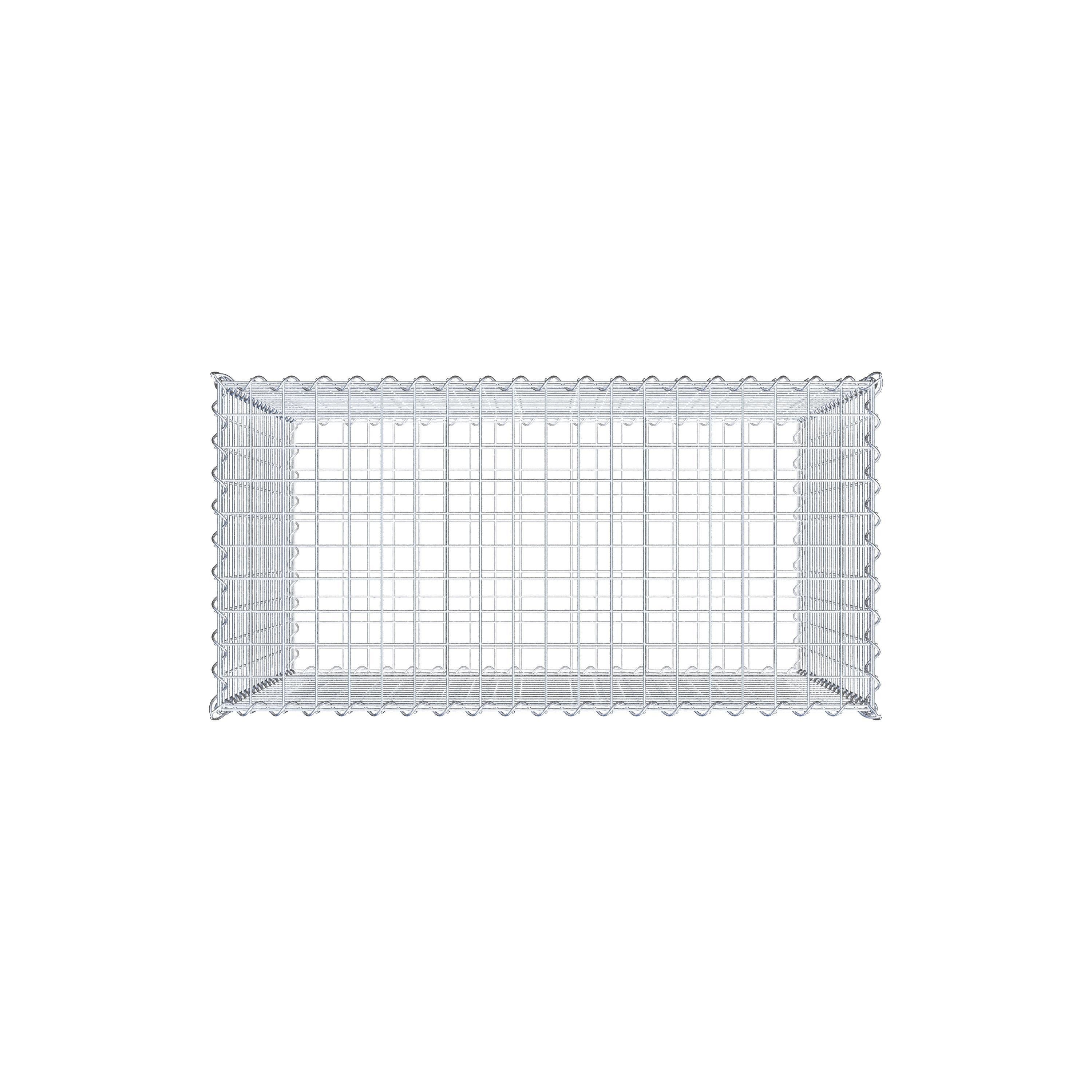 Gavión de acero galvanizado 100x90x50cm (LxAxP), malla 5 x 5cm, Espiral, jaula metálica para muro o jardín - 5