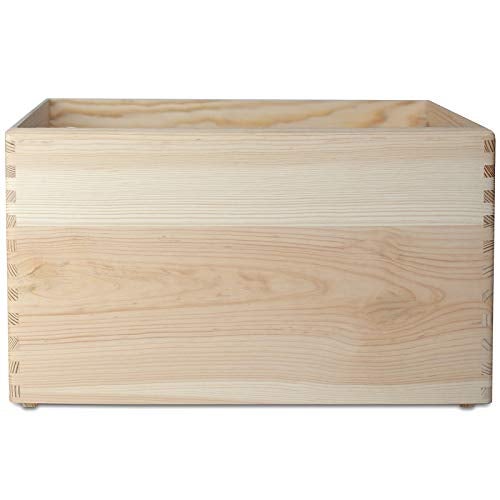 Creative Deco Caisse Bois Rangement | 40 x 30 x 24 cm (+/- 1cm) | Boîte Rangement Bois avec Poignées | Caisse Rangement Bureau | Casier de Rangement - 9