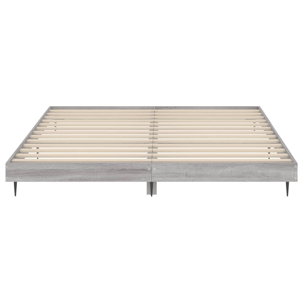 Cadre de lit sonoma gris 140x200 cm bois d'ingénierie - 6