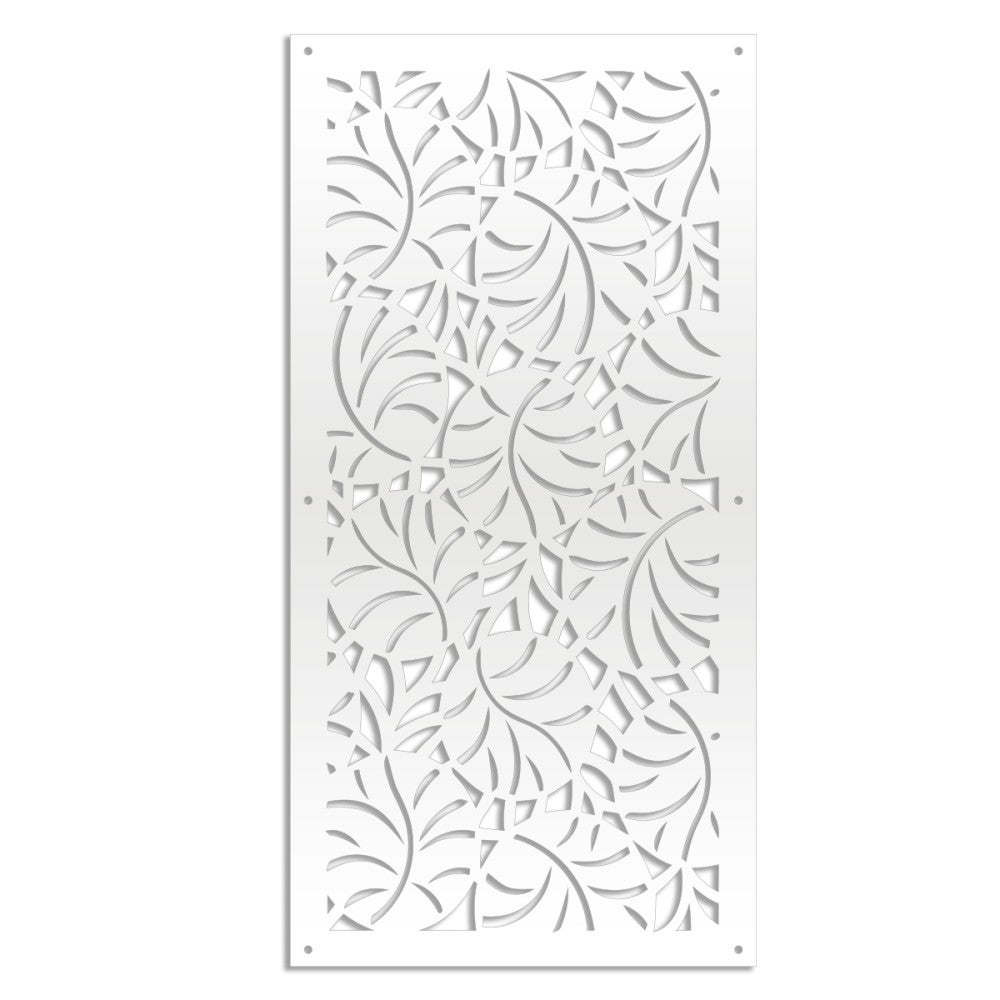 MANGROVES - Panel perforowany z PVC - Parasol przeciwsłoneczny - Rozmiar 98x198 cm - Grubość 1 cm - Kolor BIAŁY