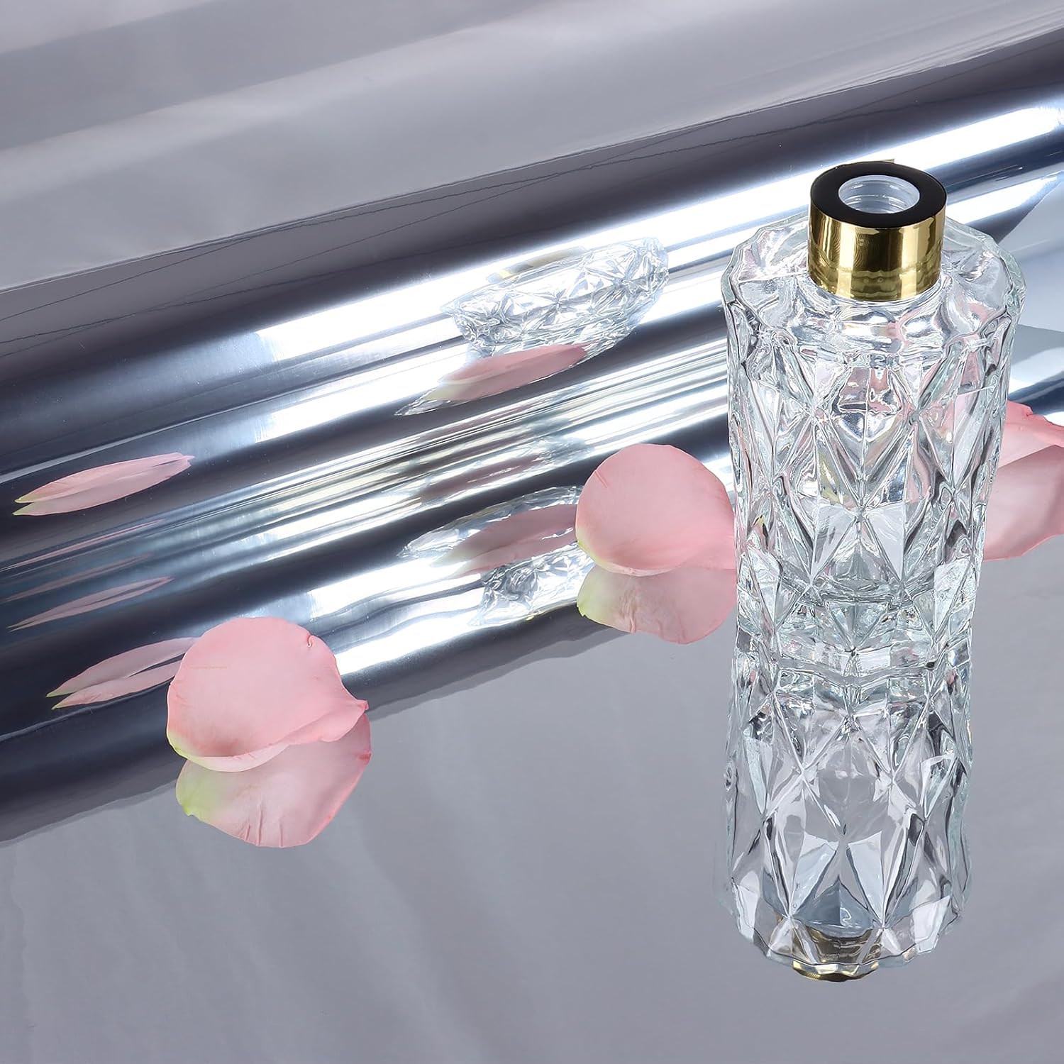 Feuilles de miroir flexibles, autocollants muraux en miroir, pour salle de bain, commode de chambre à coucher, murs de cuisine (0,2 mm 50 x 200 cm) - 7