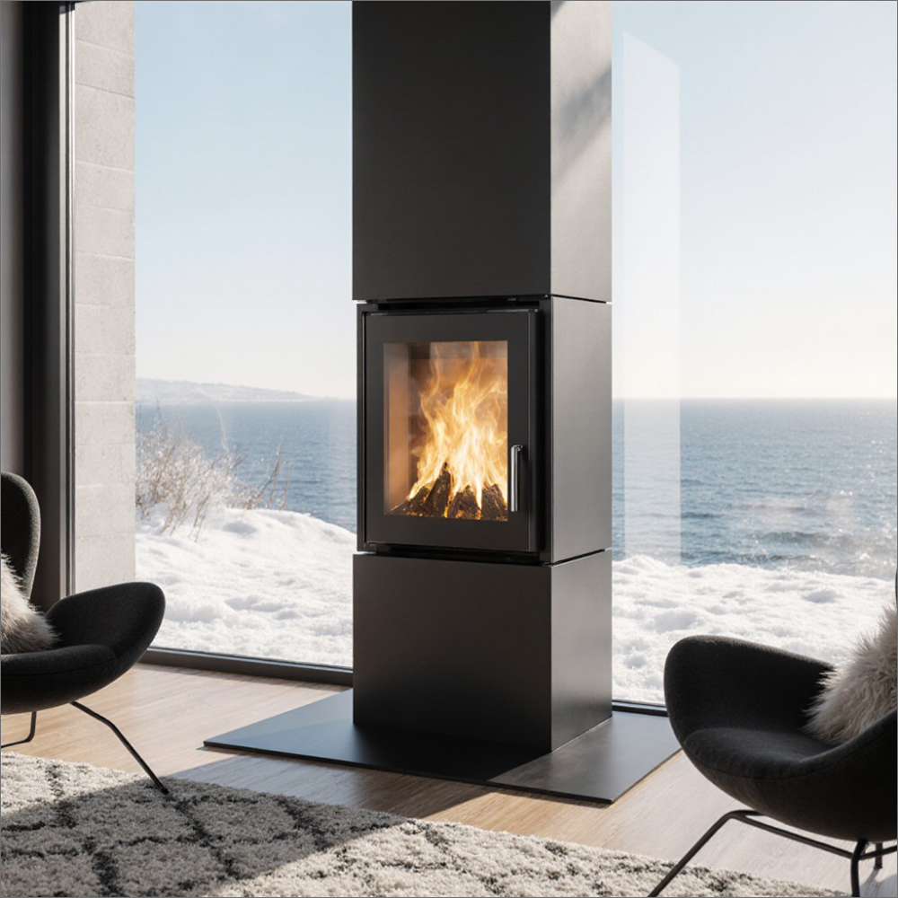 392 x 342 x 4 mm - Schott Robax - Vitre d’insert pour poêle à bois ...