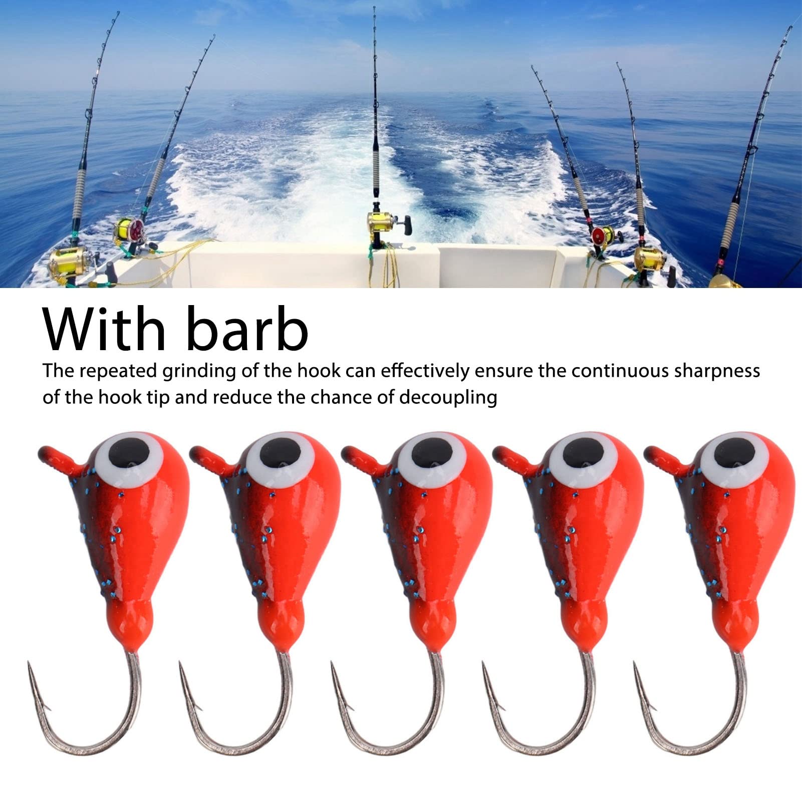 Lot De 50 Leurres De Pêche Sur Glace – Gabarits Mormyshka Multicolores, Fabriqués En Ukraine