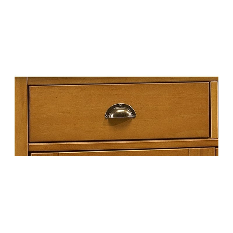 Buffet Bas 3 Portes 3 Tiroirs Pin Miel de Style Anglais L 146.6 H 89.6 P 42.5 cm - 4