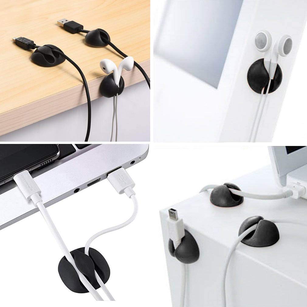 16pcs Clips Câble, Rangements de câbles et serre-câbles, Maintient et Cache-câbles pour Fils Electriques, Câbles de Charge - 6