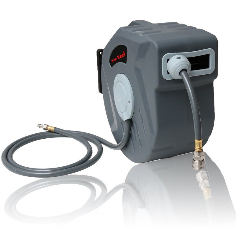 Avvolgitubo Automatico Per Aria Compressa 30 Metri - Con Supporto A Parete E Attacco Rapido 1/4 - Foto 13