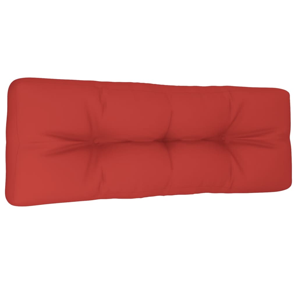 Coussin de palette rouge 120x40x12 cm tissu vidaXL - 4