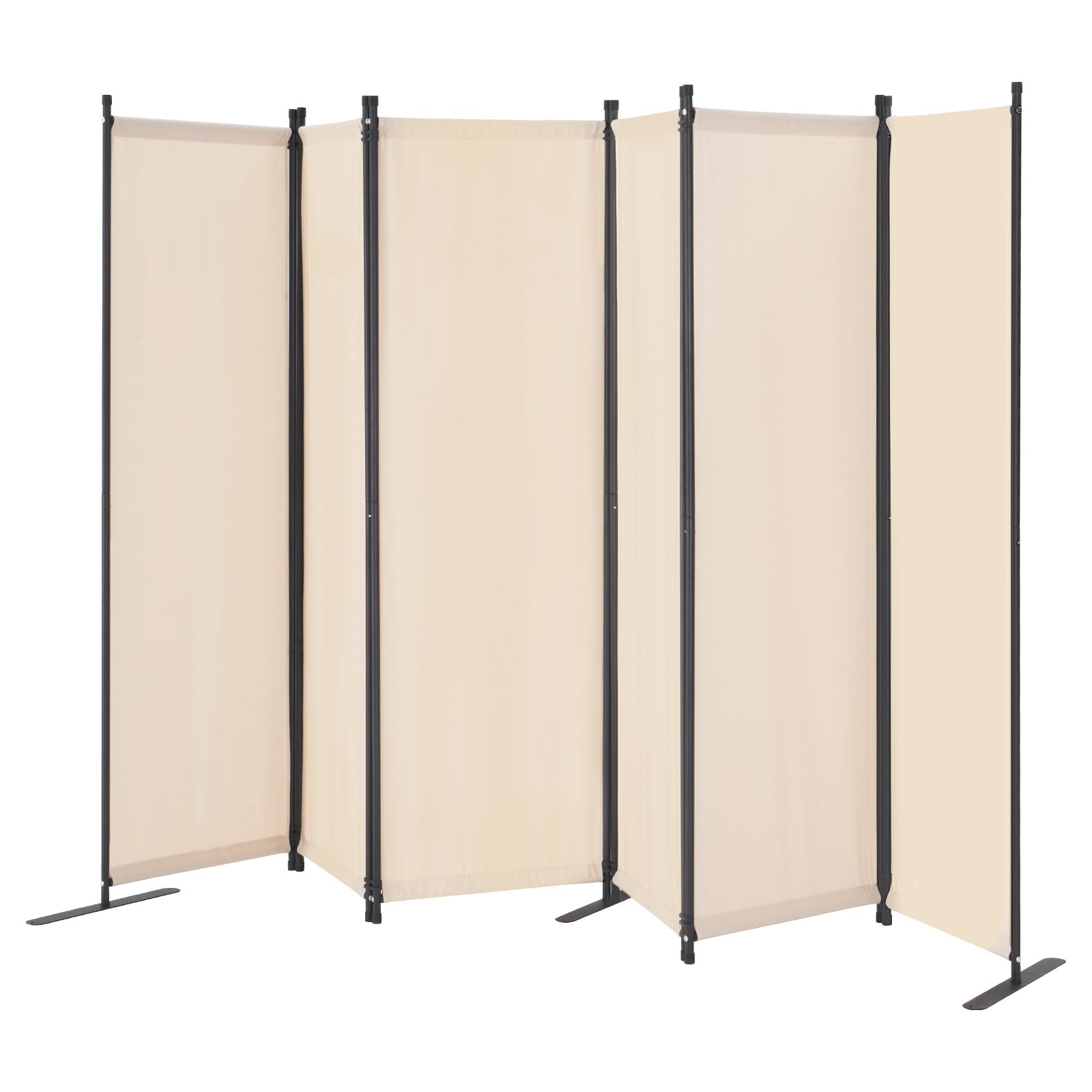 Paravent Multifonctionnel VEVOR 6 Panneaux,Cloison Séparatrice 311 x 180,5 cm,Pliable,Brise-vue pour Bureau,Chambre,Salon,Beige - 9