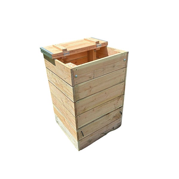 Composteur en bois 150 litres pour jardin - (LxlxH) 570 x 400 x 750 mm - C090020