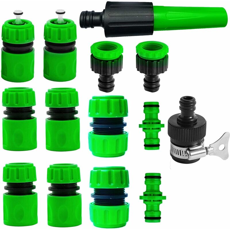 Raccord De Tuyau D'Arrosage 1/2" – Adaptateur PVC 12 Mm – Pour Réparation Ou Extension De Tuyau - 11
