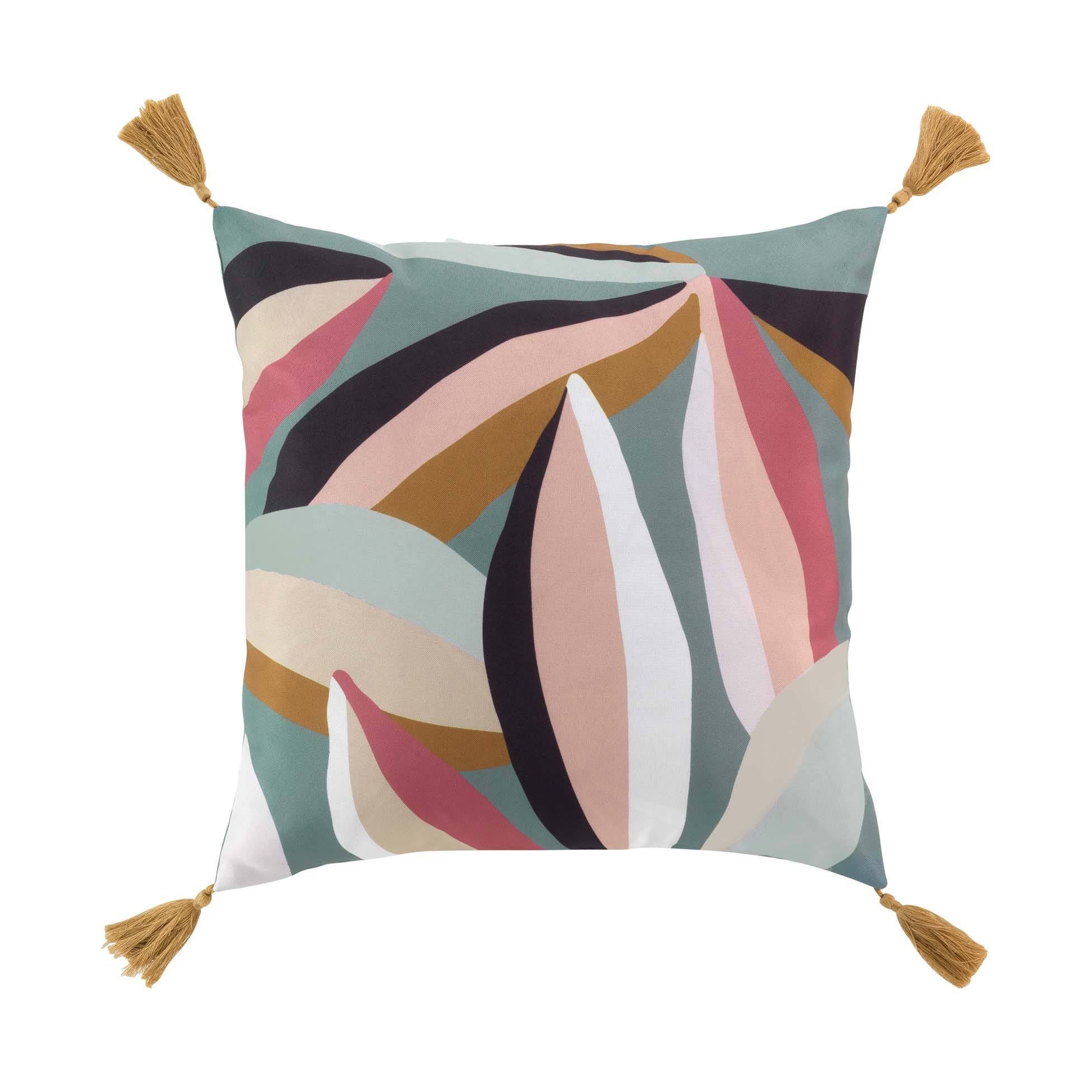 Taie D'Oreiller Coton 45x45cm - Katibibi - Motif Floral Africain - Fait Main