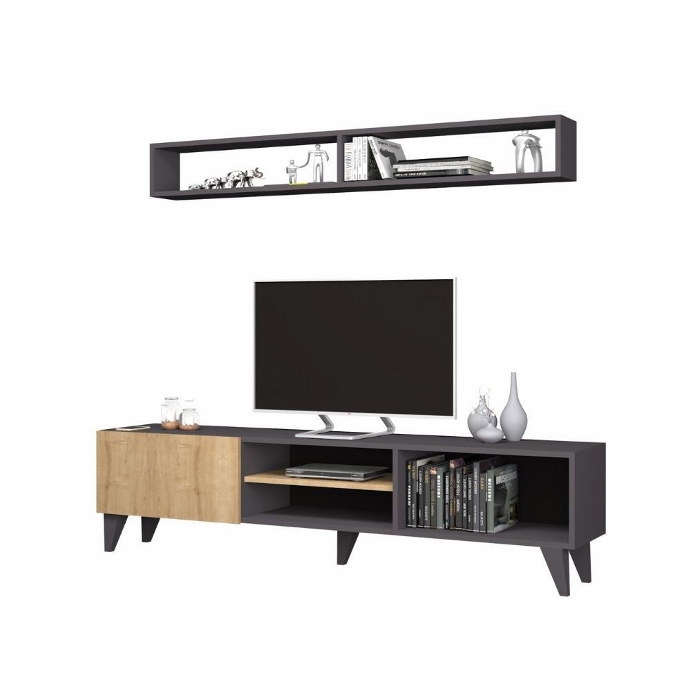 Pensile cucina con anta 30x32x72H colore bianco frassinato - 4