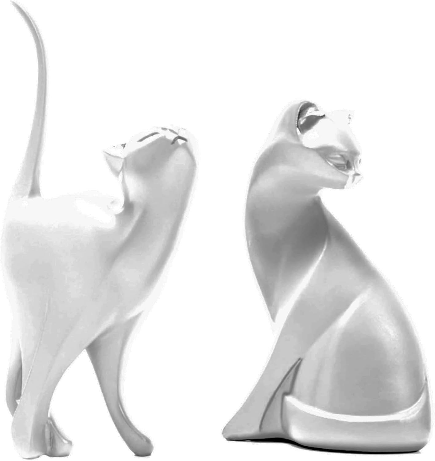 Statue Décoration Intérieure Chaton Abstrait en Résine, Sculpture