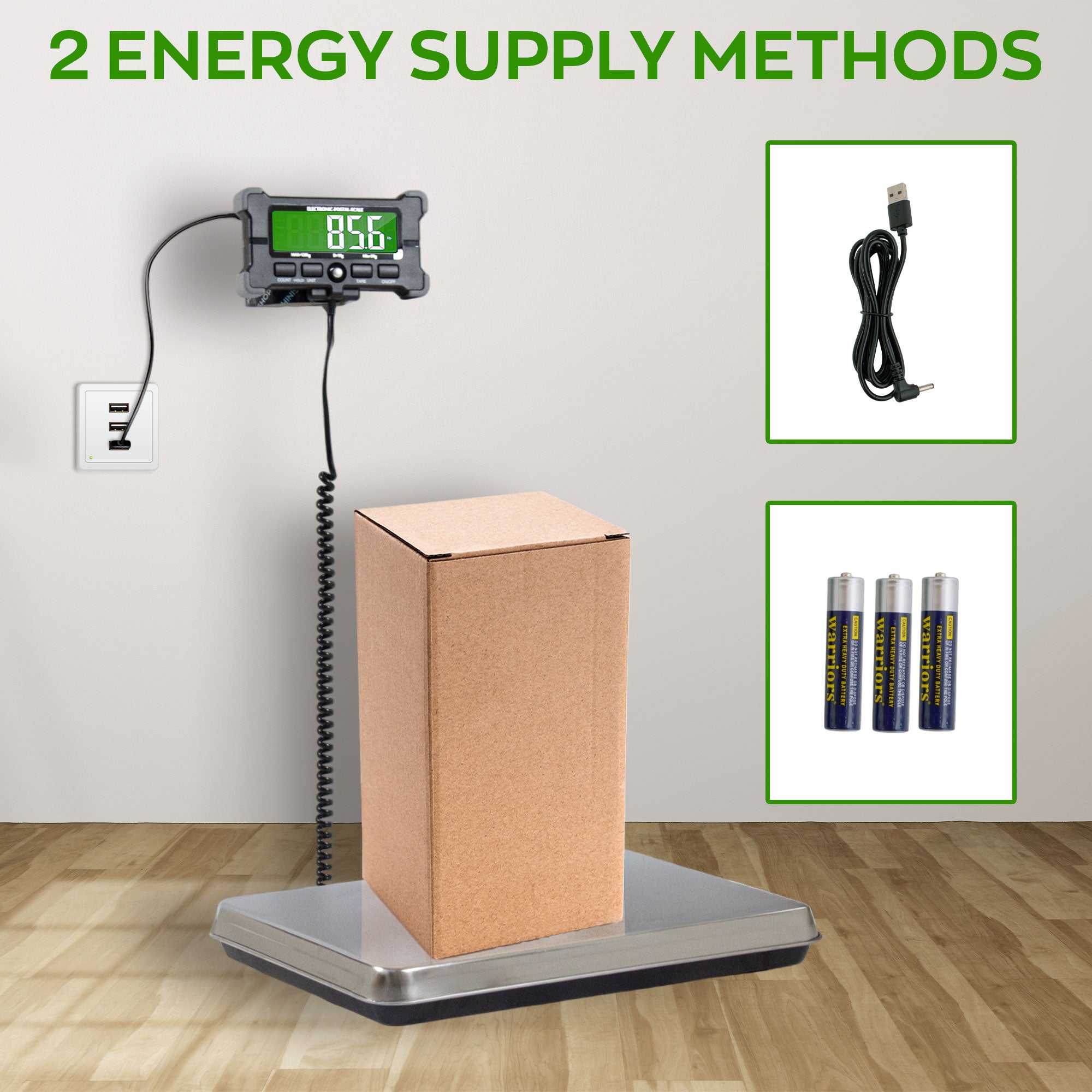 Denagram - Balance industrielle pour colis 120Kg avec écran LCD alimenté par batterie et USB - 4