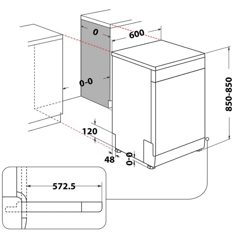 Lave-vaisselle-60-cm WHIRLPOOL - WFC3C42PX - 6