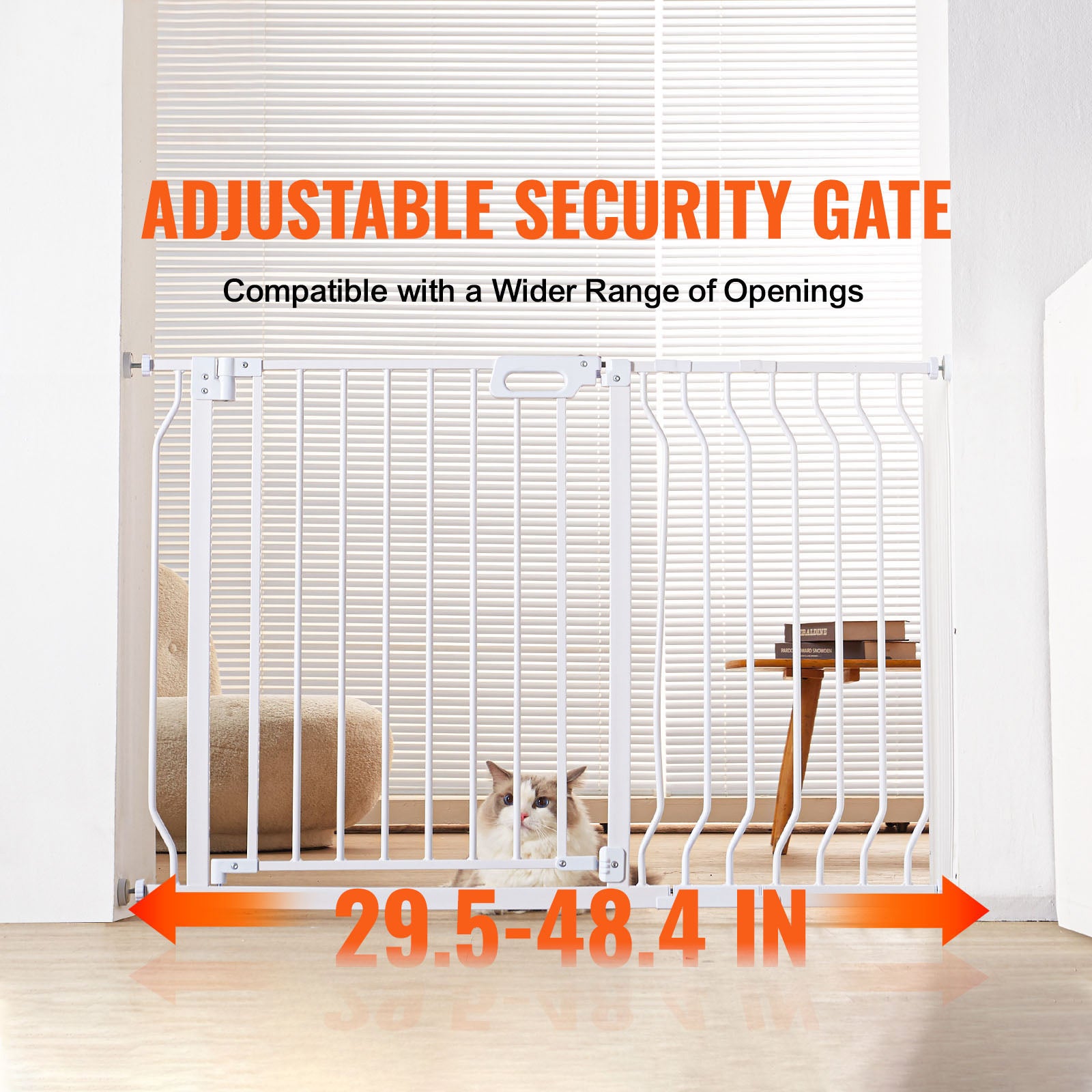 Barrière pour bébé extra large, 75 à 118 cm, Hauteur 76 cm, Barrière auto-fermeture Easy Step pour enfants et animaux SucceBuy - 4