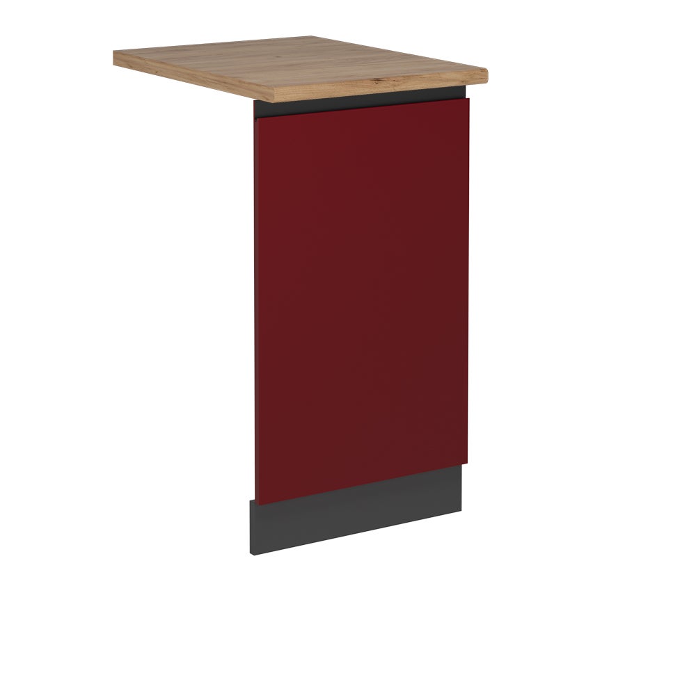 Vicco Panel przedni zmywarki R-Line, Czerwony, 45 cm J-Shape, BP Dąb