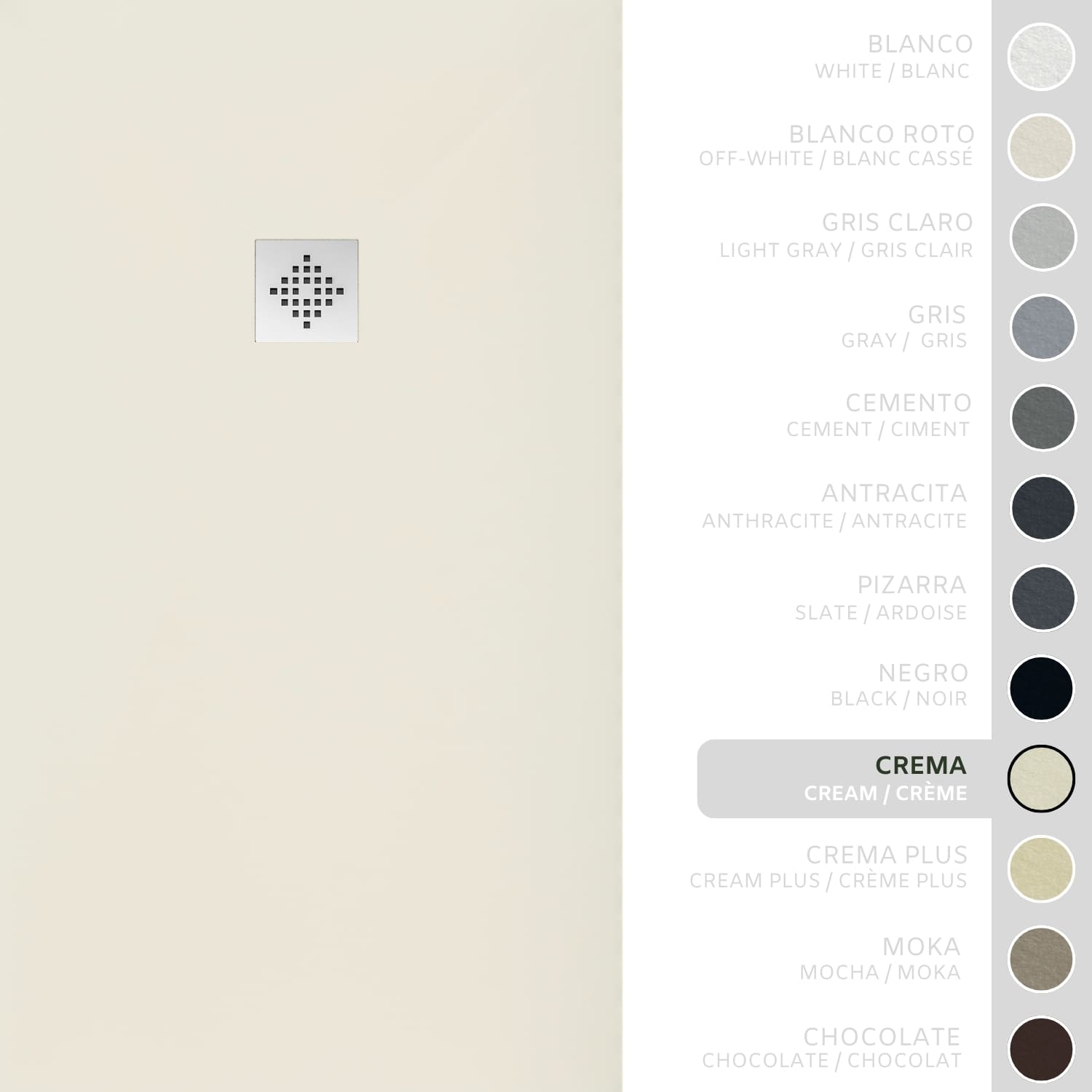 SOULHOME Brodzik prysznicowy– Żywica– Gel Coat– Gładka/Kamienna tekstura – Antypoślizgowy – Kolor kremowy – 180X75- Niski 3 cm– Standard